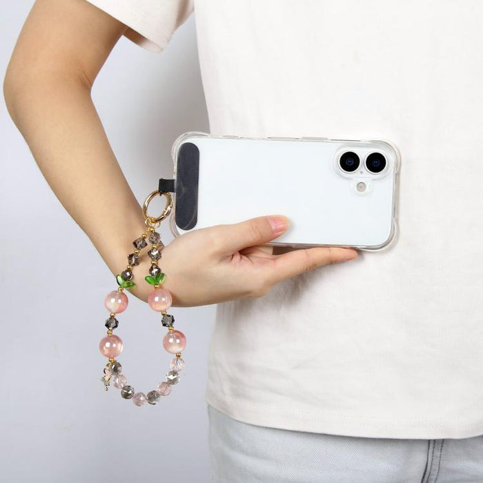 Pulsera con colgante de flores coloridas y cuentas, con almohadilla de sujeción para mujeres y niñas.