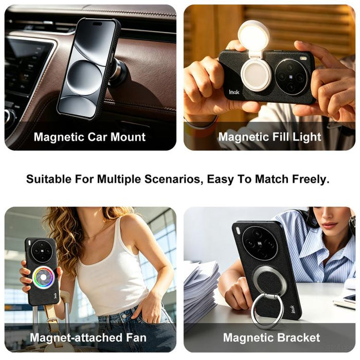 Funda magnética para teléfono con textura de tela de la serie Ruiyi de imak, For Xiaomi 17 Ultra by Leica