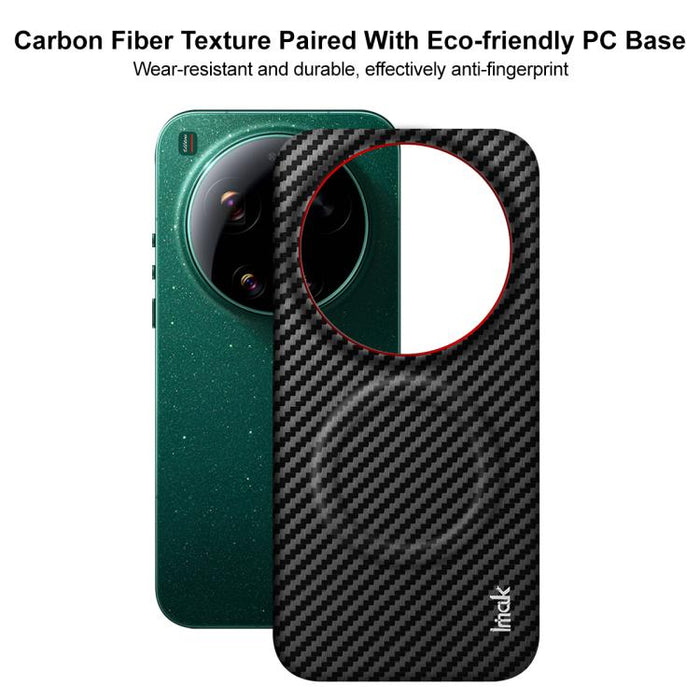 Funda magnética para teléfono Imak Ruiyi Series con textura de fibra de carbono y anillo rojo, For Xiaomi 17 Ultra by Leica