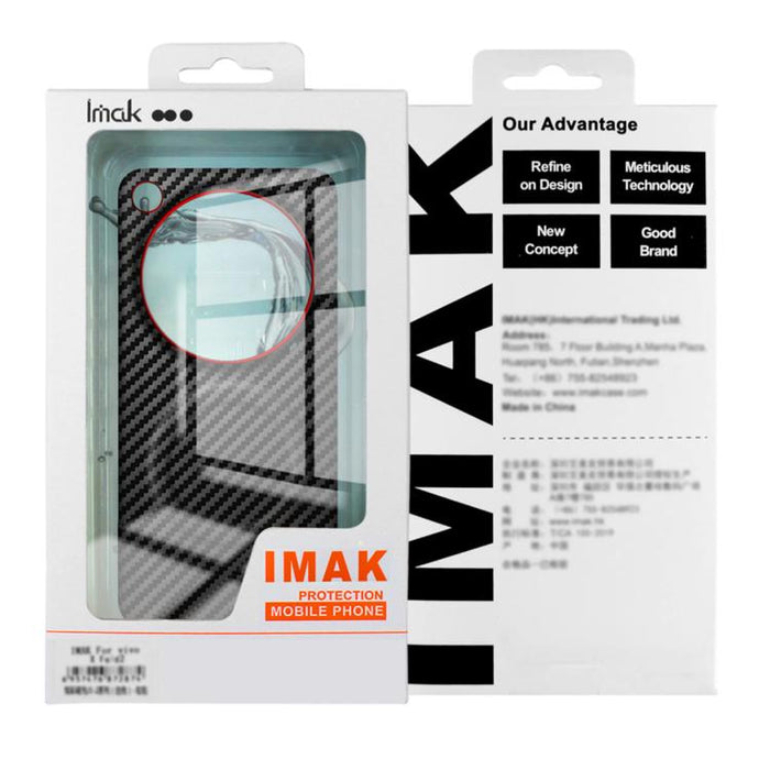 Funda magnética para teléfono Imak Ruiyi Series con textura de fibra de carbono y anillo rojo, For Xiaomi 17 Ultra by Leica