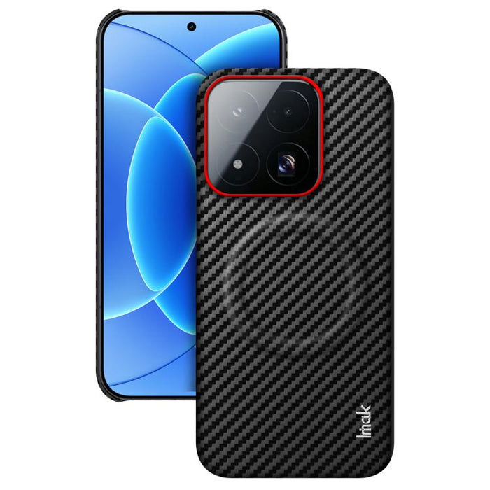Funda magnética para teléfono Imak Ruiyi Series con textura de fibra de carbono y anillo rojo, For Xiaomi 17 Ultra by Leica
