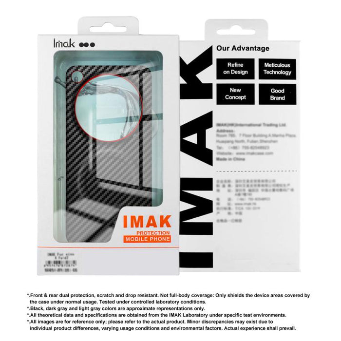 Funda magnética para teléfono Imak Ruiyi Series con textura de fibra de carbono y anillo rojo, For Xiaomi 17 Ultra by Leica
