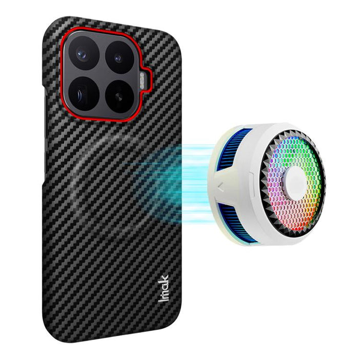Funda magnética para teléfono Imak Ruiyi Series con textura de fibra de carbono y anillo rojo, For Xiaomi 17 Ultra by Leica