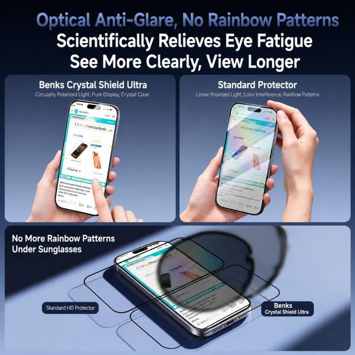 Película protectora templada HD Benks Ultra 3D para el cuidado de los ojos, flexible y resistente al calor., For iPhone 17 Pro Max, For iPhone 17 Pro