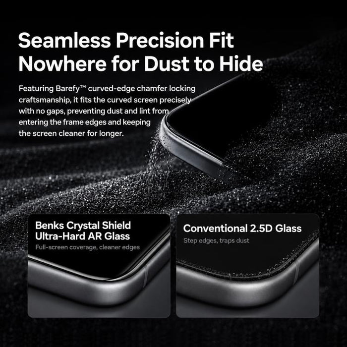 Película protectora Benks Crystal Shield Ultra resistente a caídas y respetuosa con los ojos, de alta definición., For iPhone 17 Pro Max, For iPhone 17 Pro