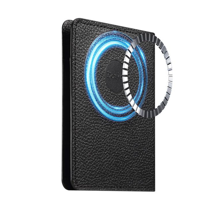Cartera magnética de piel vegana con textura de lichi Denior V28 y tarjetero para teléfono, V28
