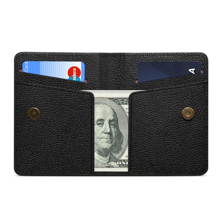 Cartera magnética de piel vegana con textura de lichi Denior V28 y tarjetero para teléfono, V28
