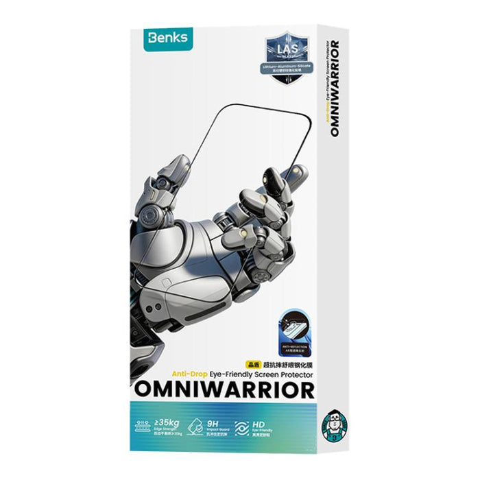 Película protectora antirreflectante AR Benks Crystal Shield Ultra resistente a caídas y respetuosa con la vista, For iPhone 17 Pro Max, For iPhone 17 Pro