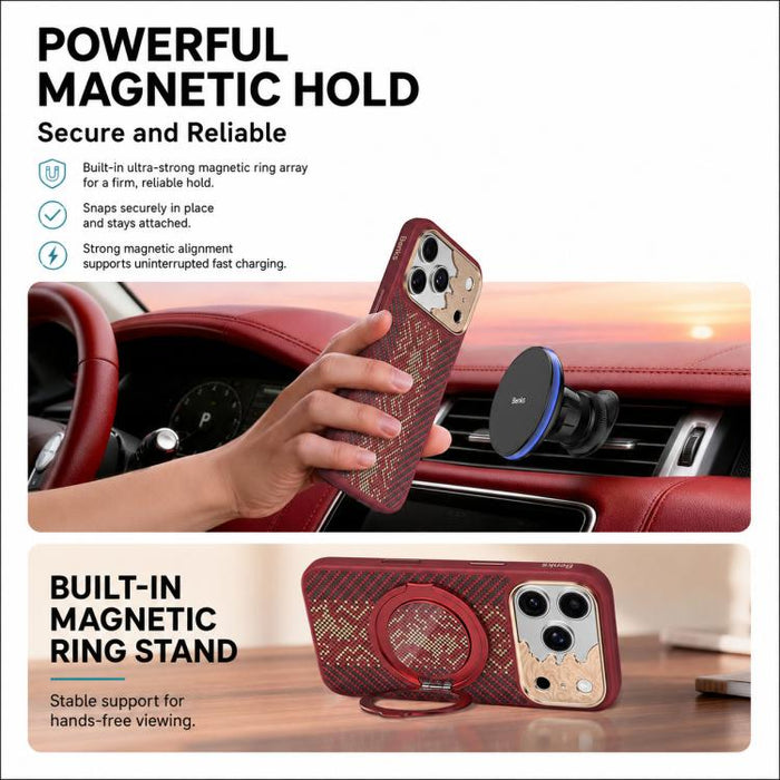 Funda magnética antigolpes para teléfono Benks Y3 de fibra de Kevlar, For iPhone 17 Pro Max, For iPhone 17 Pro
