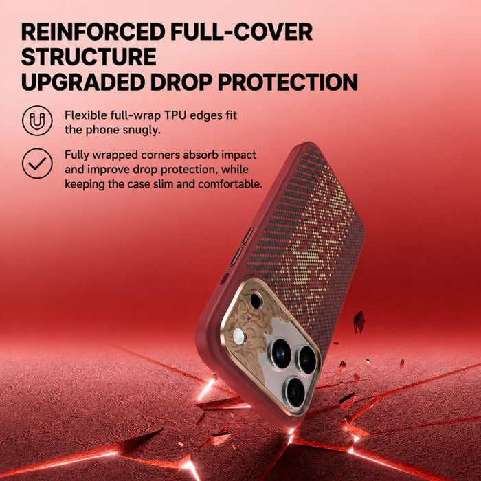 Funda magnética antigolpes para teléfono Benks Y3 de fibra de Kevlar, For iPhone 17 Pro Max, For iPhone 17 Pro