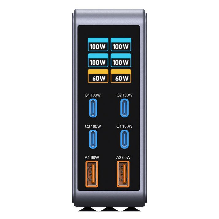 Cargador rápido de escritorio con interfaz múltiple GaN de 300 W, EU Plug, US Plug, AU Plug, UK Plug