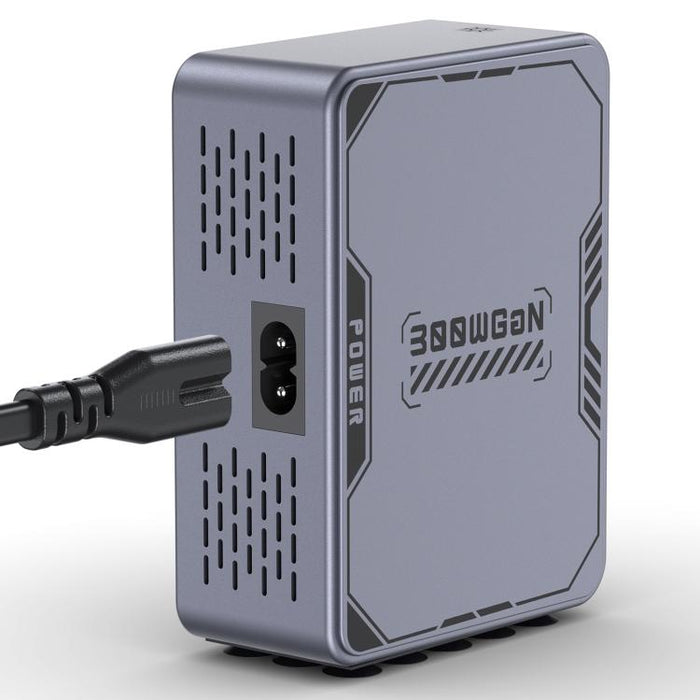 Cargador rápido de escritorio con interfaz múltiple GaN de 300 W, EU Plug, US Plug, AU Plug, UK Plug