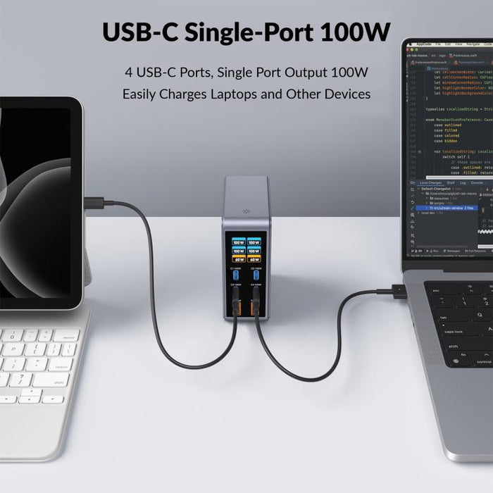 Cargador rápido de escritorio con interfaz múltiple GaN de 300 W, EU Plug, US Plug, AU Plug, UK Plug