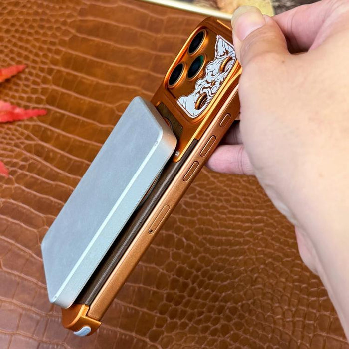 Funda magnética para teléfono con soporte giratorio de 360° con diseño de cara de caballo y madera de nogal, For iPhone 17 Pro Max, For iPhone 17 Pro, For iPhone 16 Pro Max, For iPhone 15 Pro Max, For iPhone 14 Pro Max, For iPhone 13 Pro Max