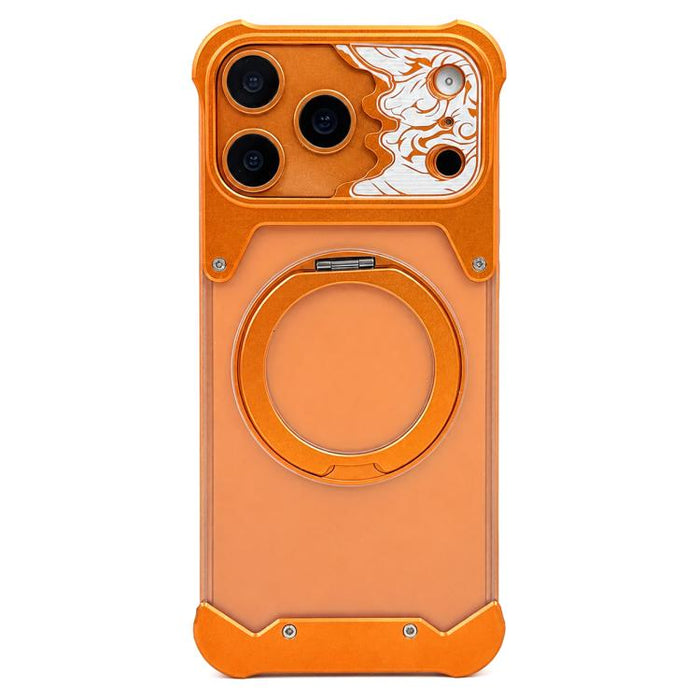 Funda magnética para teléfono con soporte giratorio 360 de policarbonato esmerilado con cara de caballo, For iPhone 17 Pro Max, For iPhone 17 Pro, For iPhone 16 Pro Max, For iPhone 15 Pro Max, For iPhone 14 Pro Max, For iPhone 13 Pro Max