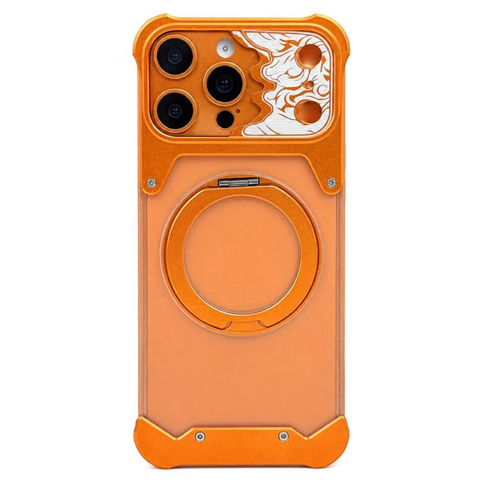 Funda magnética para teléfono con soporte giratorio 360 de policarbonato esmerilado con cara de caballo, For iPhone 17 Pro Max, For iPhone 17 Pro, For iPhone 16 Pro Max, For iPhone 15 Pro Max, For iPhone 14 Pro Max, For iPhone 13 Pro Max