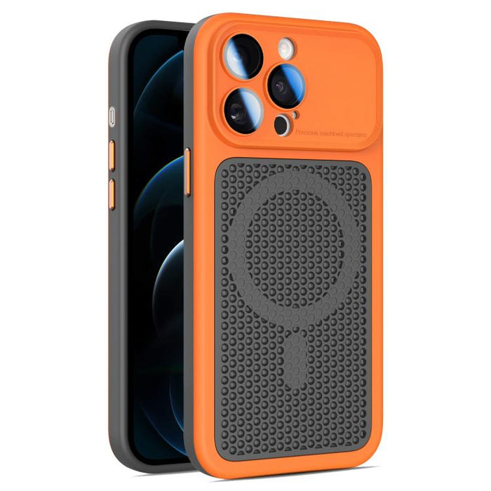Funda magnética de malla con protección para la lente, con protector de lente., For iPhone 12, For iPhone 12 Pro Max, For iPhone 12 Pro