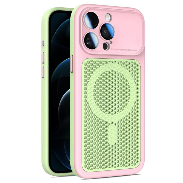 Funda magnética de malla con protección para la lente, con protector de lente., For iPhone 12, For iPhone 12 Pro Max, For iPhone 12 Pro