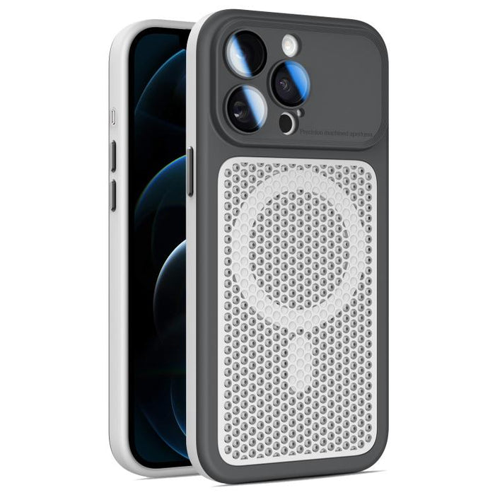 Funda magnética de malla con protección para la lente, con protector de lente., For iPhone 12, For iPhone 12 Pro Max, For iPhone 12 Pro