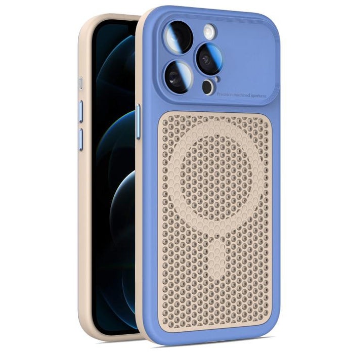 Funda magnética de malla con protección para la lente, con protector de lente., For iPhone 12, For iPhone 12 Pro Max, For iPhone 12 Pro