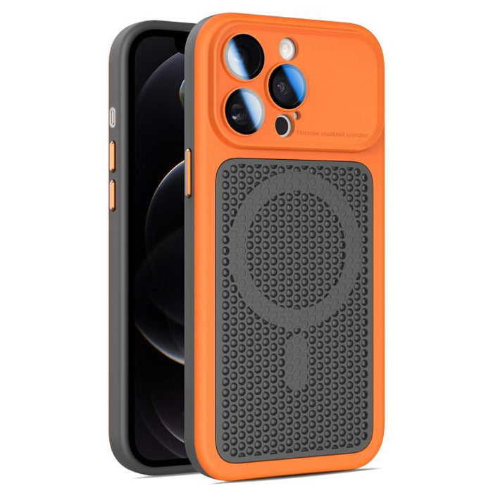 Funda magnética de malla con protección para la lente, con protector de lente., For iPhone 12, For iPhone 12 Pro Max, For iPhone 12 Pro