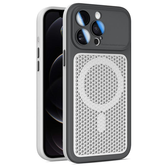 Funda magnética de malla con protección para la lente, con protector de lente., For iPhone 12, For iPhone 12 Pro Max, For iPhone 12 Pro
