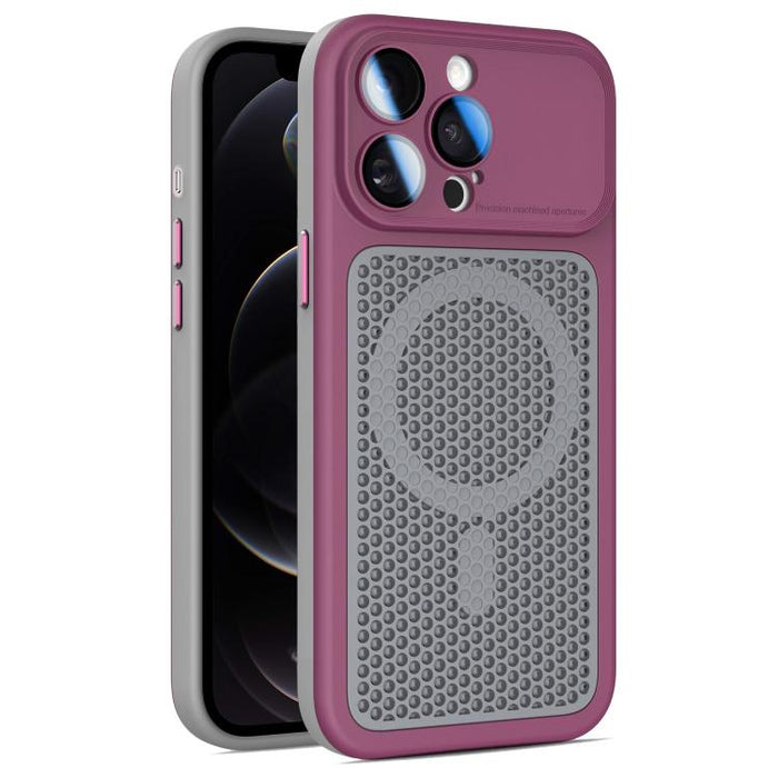 Funda magnética de malla con protección para la lente, con protector de lente., For iPhone 12, For iPhone 12 Pro Max, For iPhone 12 Pro