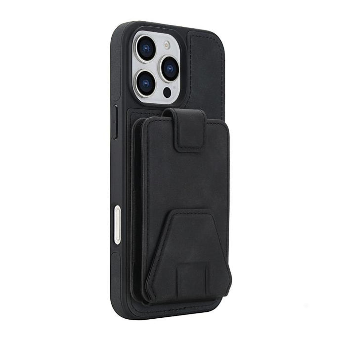 Funda para teléfono con tarjetero desmontable de piel sintética estilo retro y protección RFID magnética., For iPhone 16 Pro Max, For iPhone 16 Pro