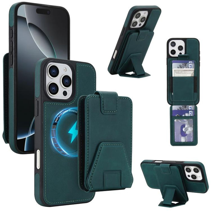 Funda para teléfono con tarjetero desmontable de piel sintética estilo retro y protección RFID magnética., For iPhone 16 Pro Max, For iPhone 16 Pro