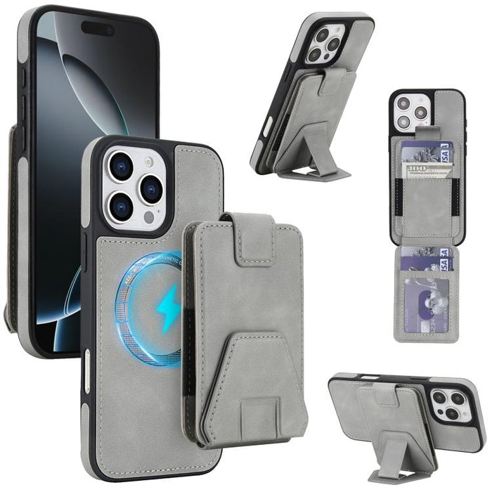 Funda para teléfono con tarjetero desmontable de piel sintética estilo retro y protección RFID magnética., For iPhone 16 Pro Max, For iPhone 16 Pro