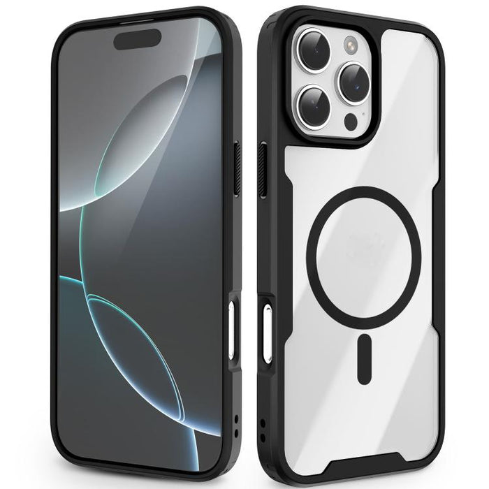 Funda magnética a prueba de golpes con airbag de TPU y acrílico de la serie Fighter, For iPhone 17 Pro Max, For iPhone 17 Pro, For iPhone 17, For iPhone 16 Pro Max, For iPhone 16 Pro