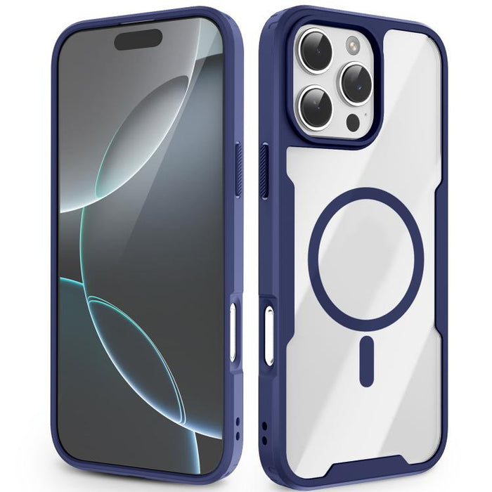 Funda magnética a prueba de golpes con airbag de TPU y acrílico de la serie Fighter, For iPhone 17 Pro Max, For iPhone 17 Pro, For iPhone 17, For iPhone 16 Pro Max, For iPhone 16 Pro