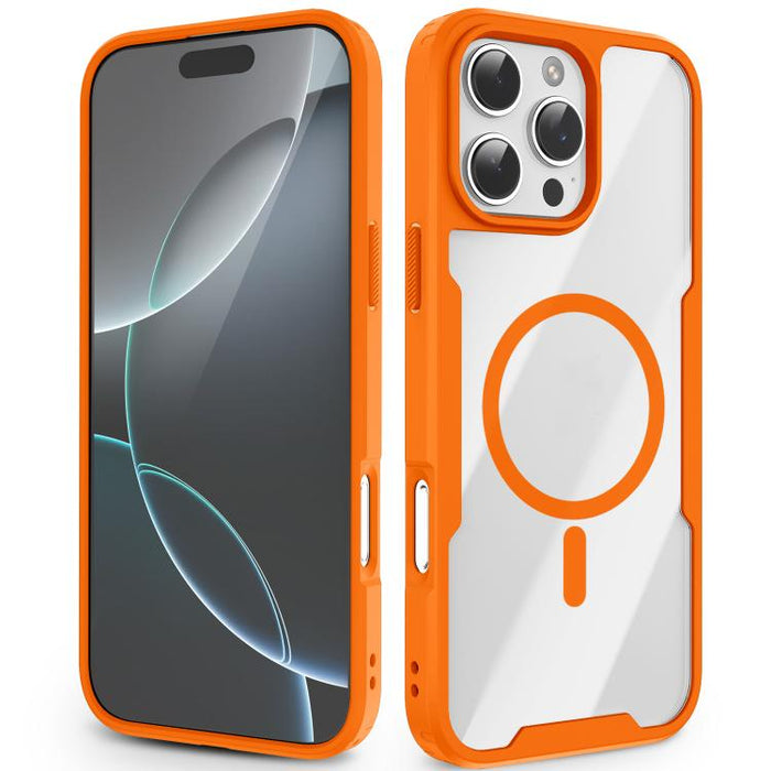 Funda magnética a prueba de golpes con airbag de TPU y acrílico de la serie Fighter, For iPhone 17 Pro Max, For iPhone 17 Pro, For iPhone 17, For iPhone 16 Pro Max, For iPhone 16 Pro