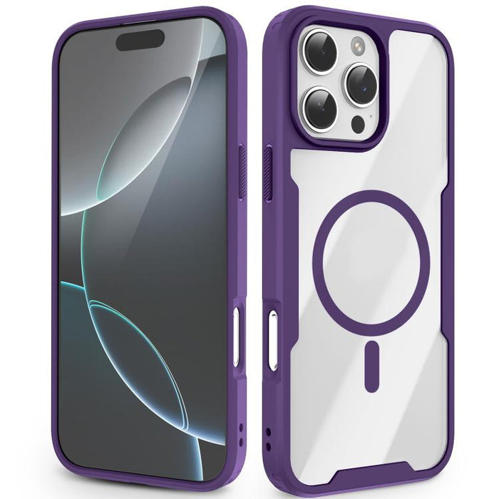 Funda magnética a prueba de golpes con airbag de TPU y acrílico de la serie Fighter, For iPhone 17 Pro Max, For iPhone 17 Pro, For iPhone 17, For iPhone 16 Pro Max, For iPhone 16 Pro