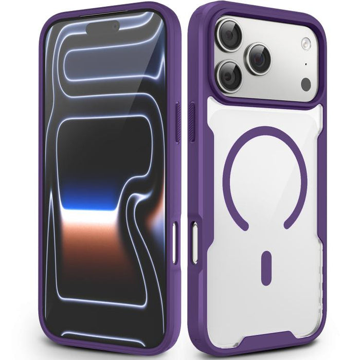 Funda magnética a prueba de golpes con airbag de TPU y acrílico de la serie Fighter, For iPhone 17 Pro Max, For iPhone 17 Pro, For iPhone 17, For iPhone 16 Pro Max, For iPhone 16 Pro