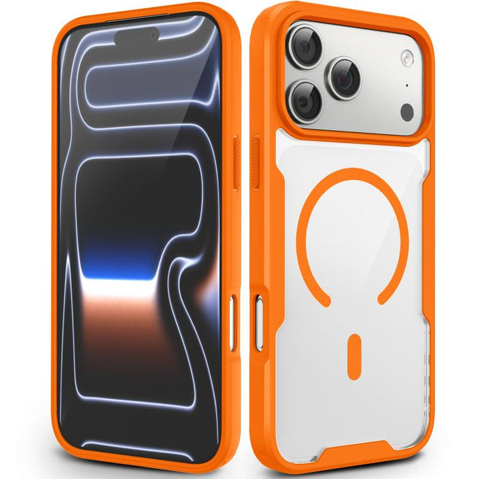 Funda magnética a prueba de golpes con airbag de TPU y acrílico de la serie Fighter, For iPhone 17 Pro Max, For iPhone 17 Pro, For iPhone 17, For iPhone 16 Pro Max, For iPhone 16 Pro