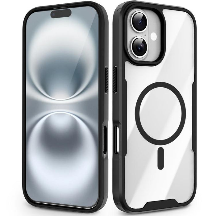 Funda magnética a prueba de golpes con airbag de TPU y acrílico de la serie Fighter, For iPhone 17 Pro Max, For iPhone 17 Pro, For iPhone 17, For iPhone 16 Pro Max, For iPhone 16 Pro