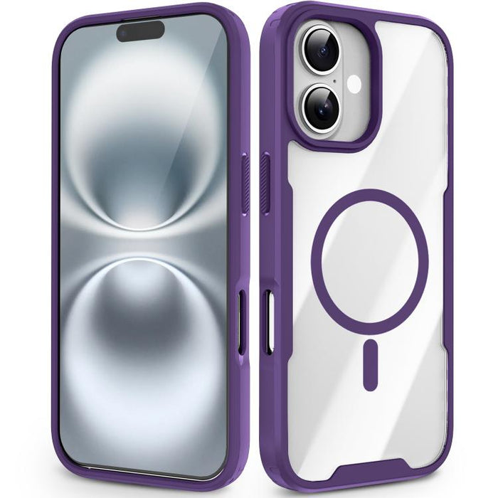 Funda magnética a prueba de golpes con airbag de TPU y acrílico de la serie Fighter, For iPhone 17 Pro Max, For iPhone 17 Pro, For iPhone 17, For iPhone 16 Pro Max, For iPhone 16 Pro