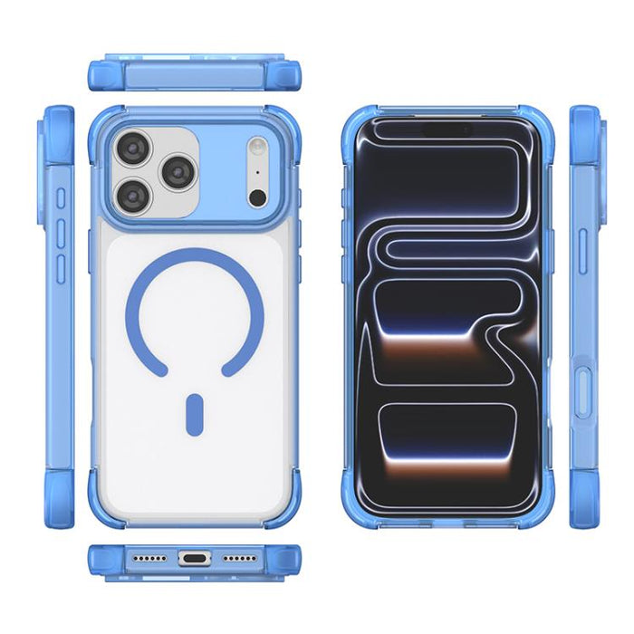 Funda magnética transparente con airbag en las cuatro esquinas, For iPhone 17 Pro Max, For iPhone 17 Pro