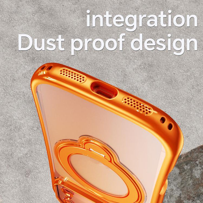 Funda para teléfono magnética galvanizada con soporte giratorio de 360 grados, For iPhone 17 Pro Max, For iPhone 17 Pro, For iPhone 17