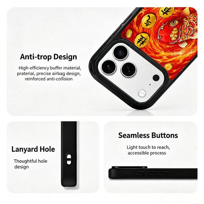 Funda magnética de silicona para teléfono Fire Series PC, For iPhone 17 Pro Max, For iPhone 17 Pro