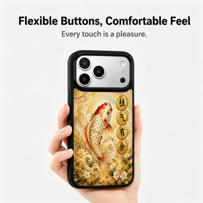 Funda magnética para teléfono de silicona PC de la serie Gold, For iPhone 17 Pro Max, For iPhone 17 Pro