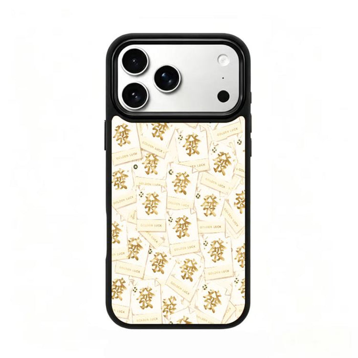 Funda magnética para teléfono de silicona PC de la serie Gold, For iPhone 17 Pro Max, For iPhone 17 Pro