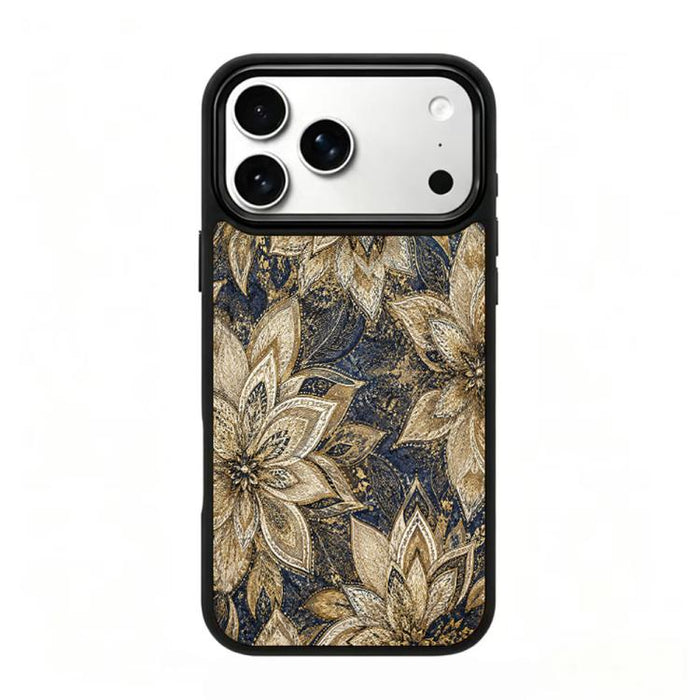 Funda magnética para teléfono de silicona PC de la serie Gold, For iPhone 17 Pro Max, For iPhone 17 Pro