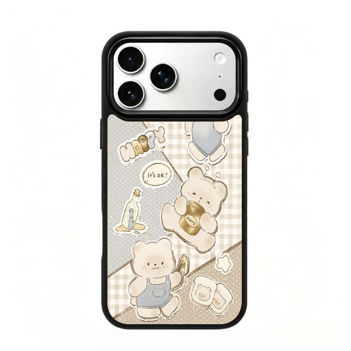 Funda magnética para teléfono de silicona PC de la serie Gold, For iPhone 17 Pro Max, For iPhone 17 Pro