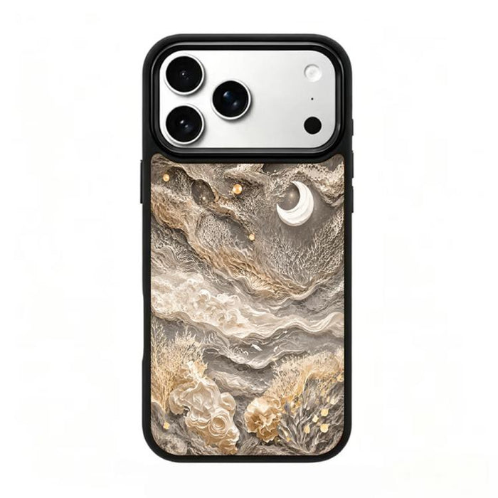 Funda magnética para teléfono de silicona PC de la serie Gold, For iPhone 17 Pro Max, For iPhone 17 Pro