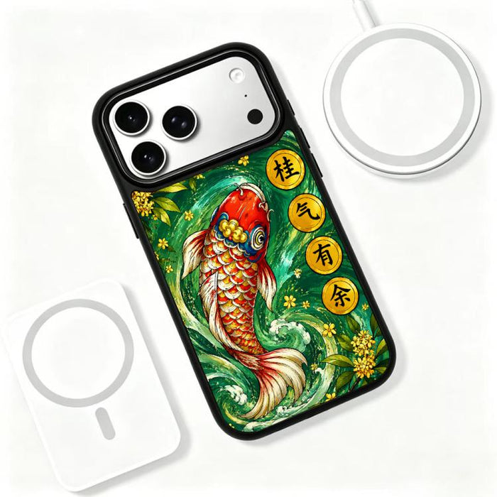 Funda magnética de silicona para teléfono de la serie Wood, For iPhone 17 Pro Max, For iPhone 17 Pro