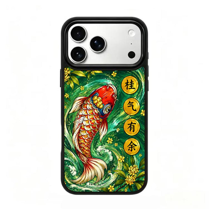 Funda magnética de silicona para teléfono de la serie Wood, For iPhone 17 Pro Max, For iPhone 17 Pro