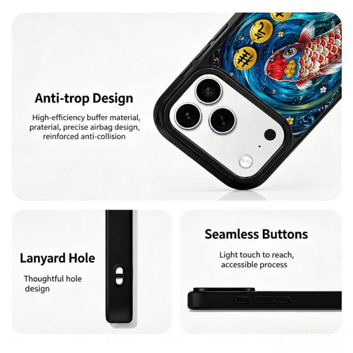 Funda magnética para teléfono de silicona y policarbonato de la serie Water, For iPhone 17 Pro Max, For iPhone 17 Pro