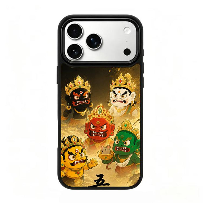 Funda magnética de silicona para teléfono con estampado colorido, For iPhone 18 Pro / 17 Pro, For iPhone 18 Pro Max / 17 Pro Max